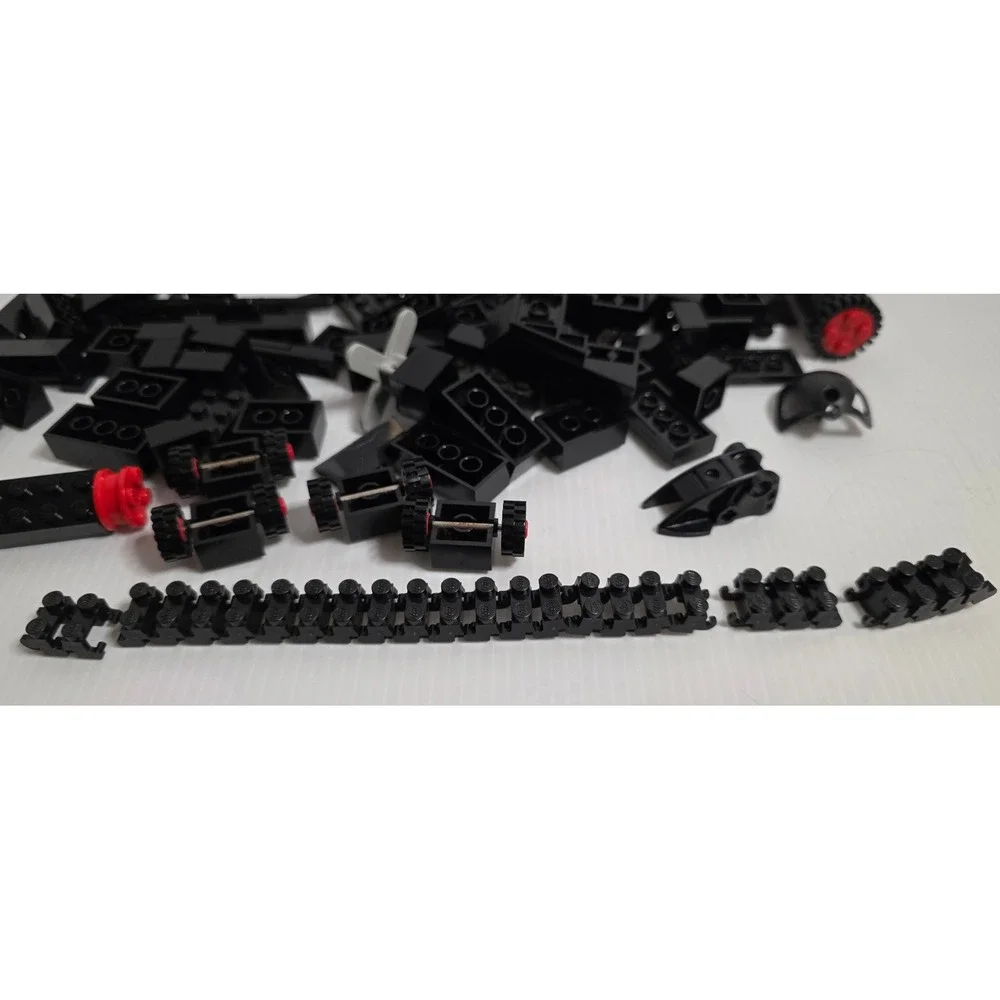 LEGO Black Bricks Lot Wheels Treads‎ Bridge Parts Mixed Bulk 0.75 lb